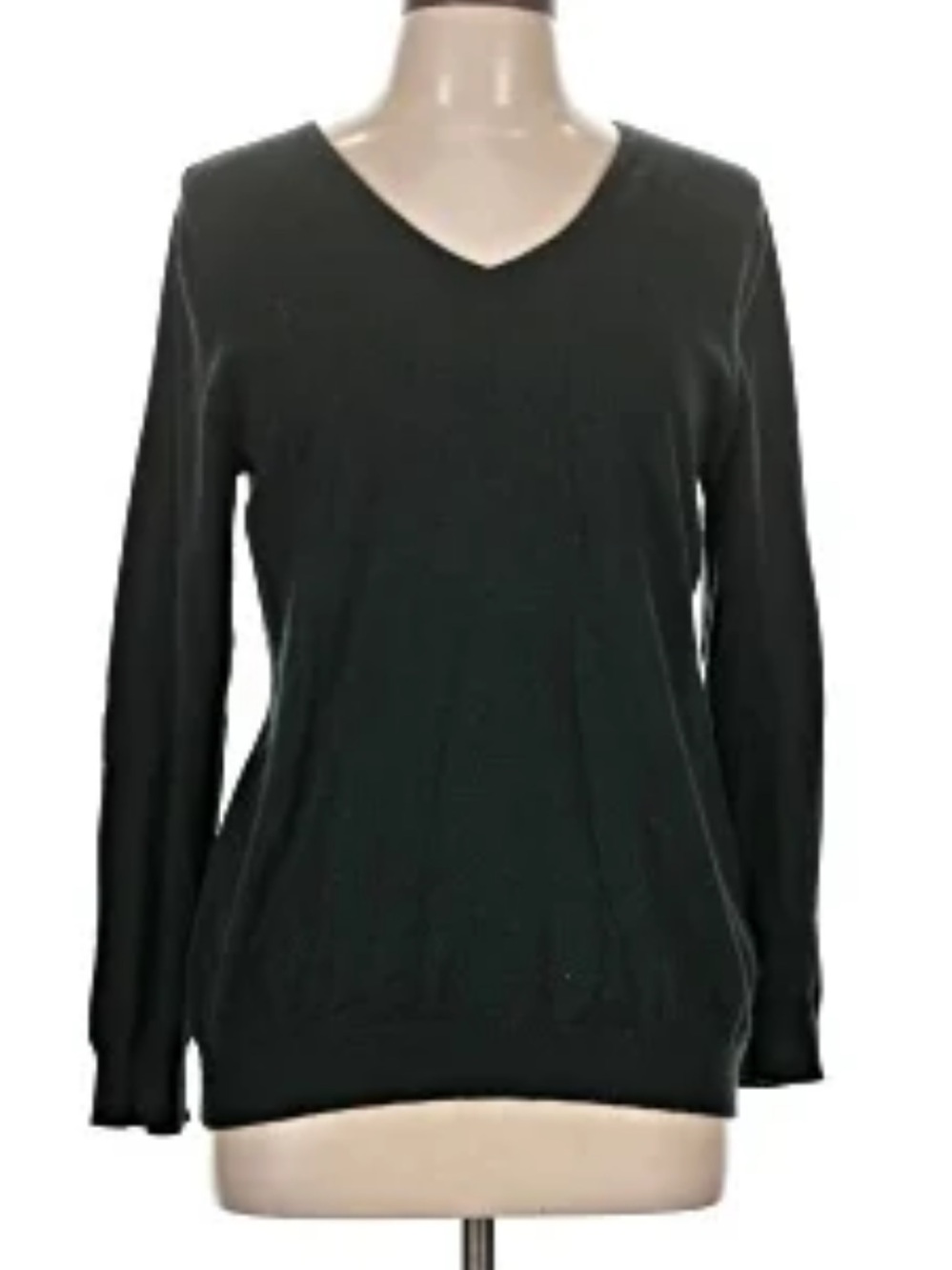 Love Ellie Sweater - dark green v-neck w/cross straps on back